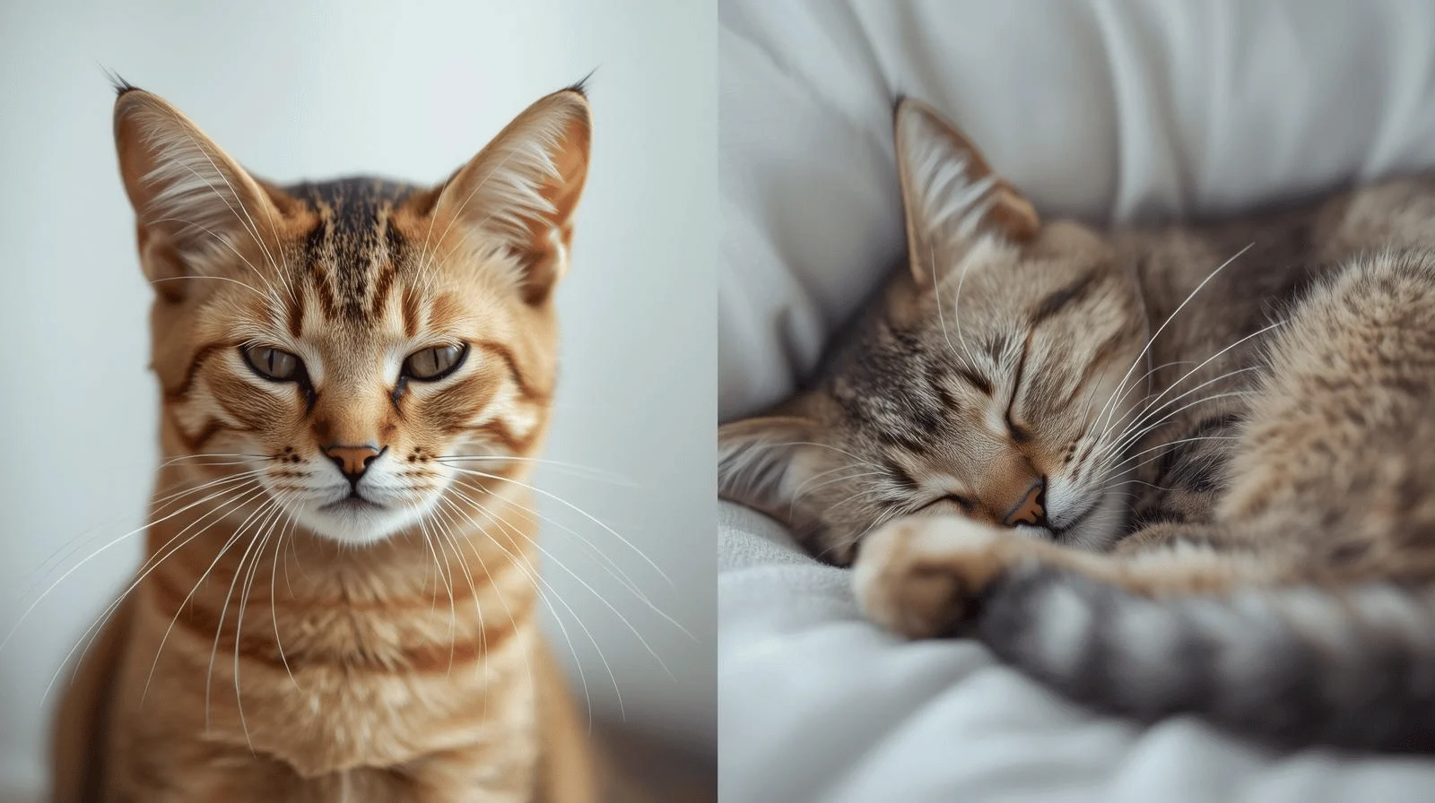 Cat blinking slowly, looking different from a sleepy cat