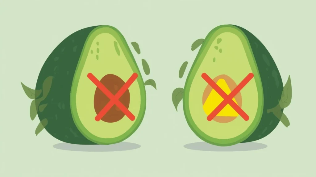Avocado skin and pit highlighted as unsafe for cats.
