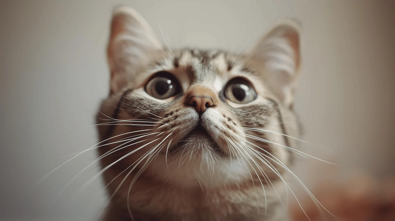 Cat staring blankly into the distance with a vacant expression.