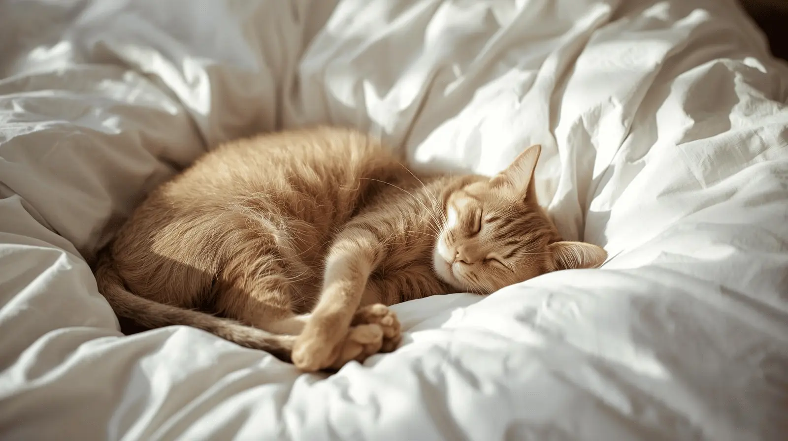Relaxed healthy cat resting after successful ear mite treatment